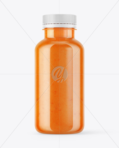 Orange Smoothie Bottle Mockup