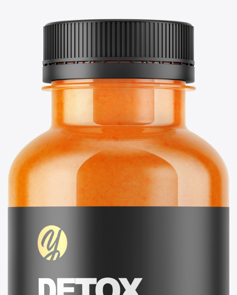 Orange Smoothie Bottle Mockup