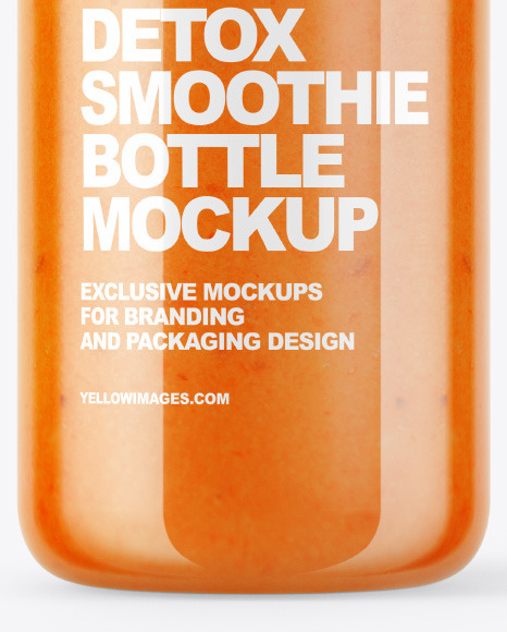 Orange Smoothie Bottle Mockup