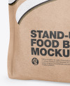 Kraft Stand-Up Bag Mockup - Half Side View