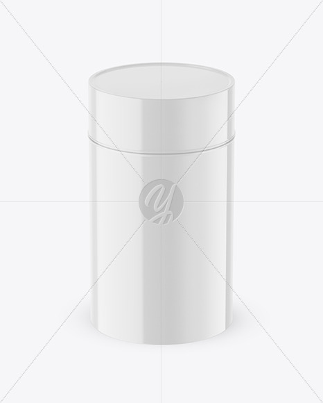 Round Tin Can w/ Glossy Finish Mockup