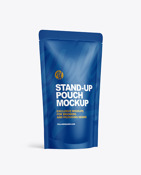 Two Matte Stand-up Pouches Mockup