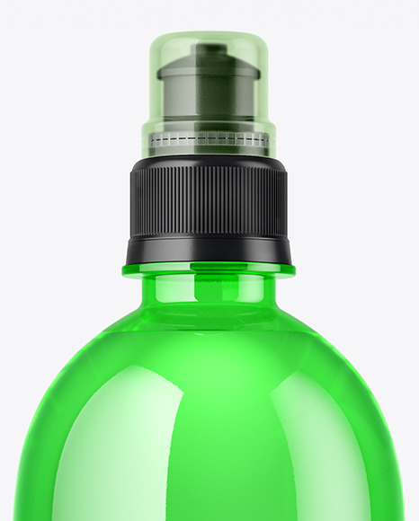 Color PET Bottle with Sport Cap Mockup