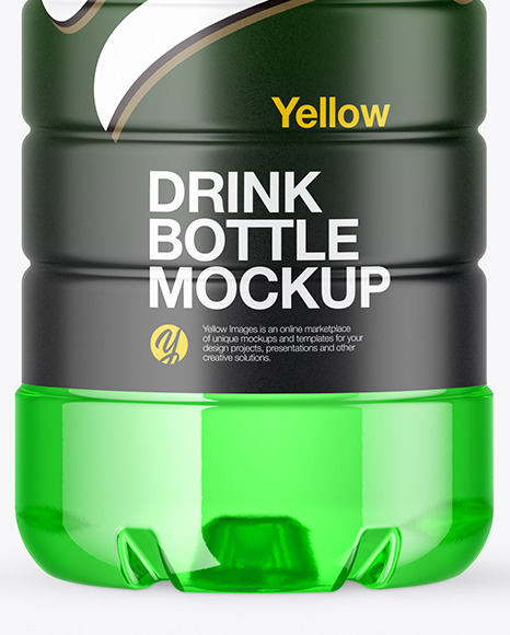 Color PET Bottle with Sport Cap Mockup