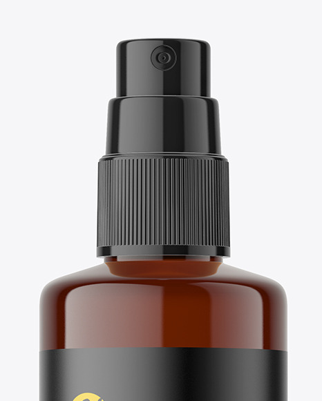 Amber Spray Bottle Mockup