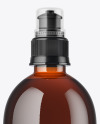 Amber PET Bottle with Sport Cap Mockup