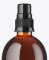 Amber PET Bottle with Sport Cap Mockup