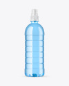 Blue PET Bottle with Sport Cap Mockup