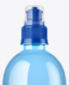 Blue PET Bottle with Sport Cap Mockup