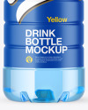 Blue PET Bottle with Sport Cap Mockup