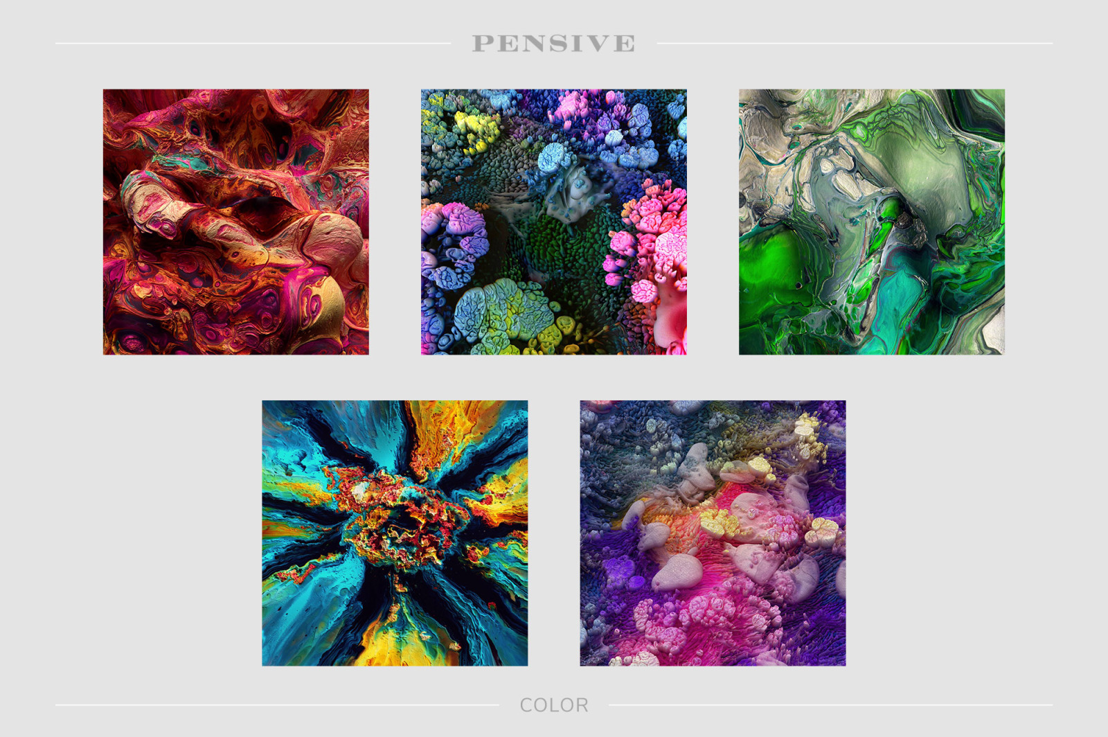 Pensive: Experimental 3D Paint Textures