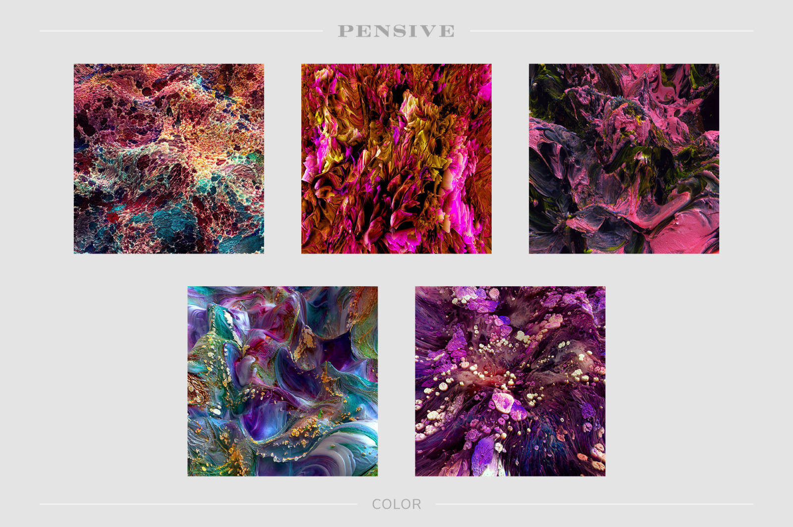 Pensive: Experimental 3D Paint Textures