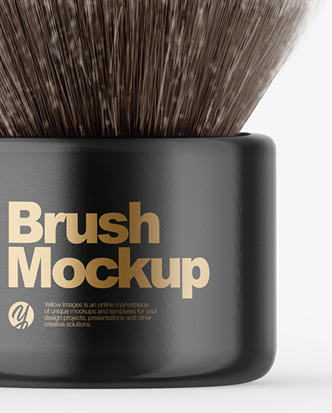 Glossy Powder Brush Mockup