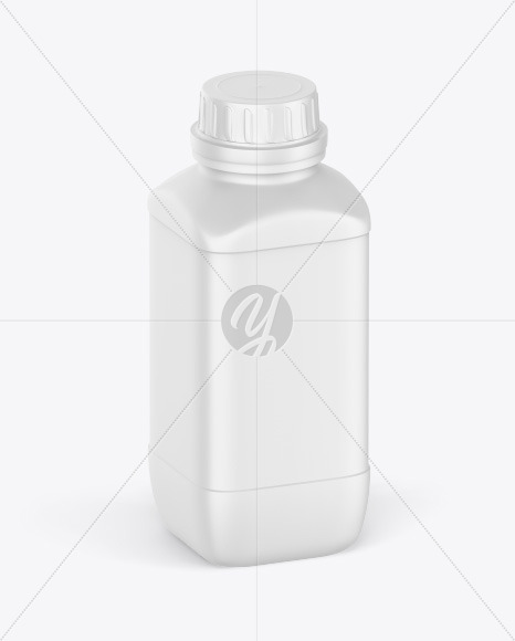 Matte Plastic Bottle Mockup -Half Side View