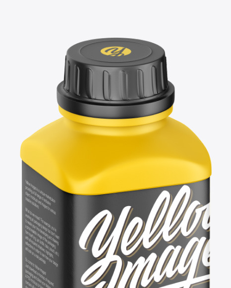 Matte Plastic Bottle Mockup -Half Side View