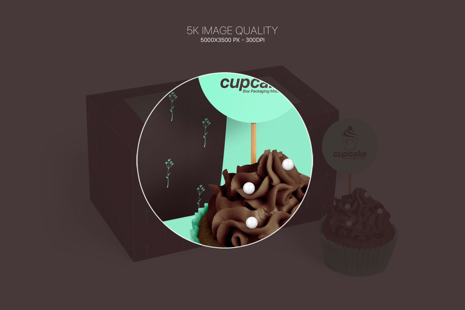 Cupcake Box Packaging Mockups Bundle