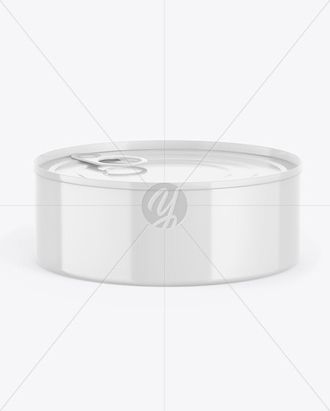 Glossy Tin Can Mockup