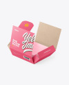 Opened Soap Bar Kraft Paper Packaging Box Mockup