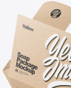 Opened Soap Bar Kraft Paper Packaging Box Mockup