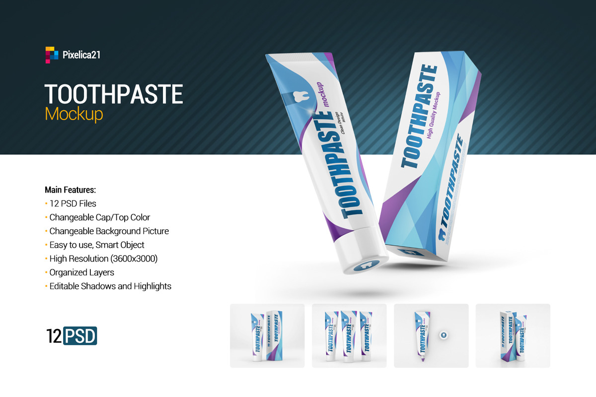 Toothpaste Mockup Toothpaste Mockup