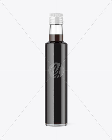 Clear Glass Balsamic Vinegar Bottle Mockup