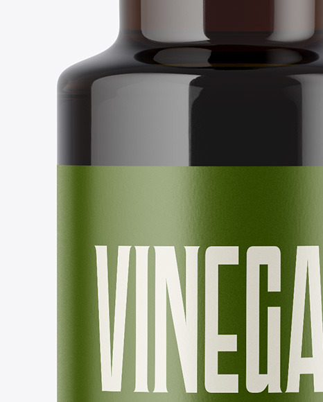 Clear Glass Balsamic Vinegar Bottle Mockup