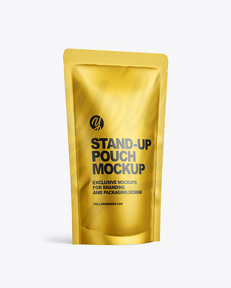 Two Metallic Stand-up Pouches Mockup