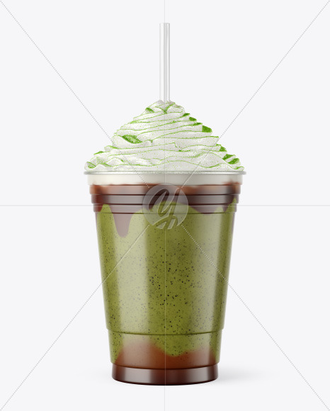 Coffee Cup with Matcha Powder Topping Mockup