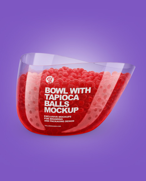 Bowl with Tapioca Balls Mockup