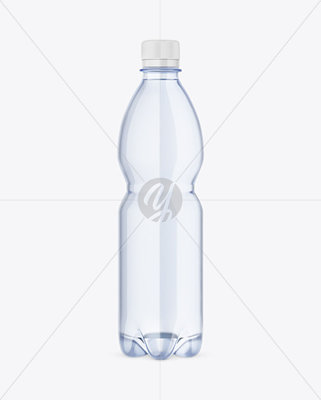 Blue Plastic Water Bottle Mockup