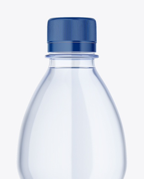 Blue Plastic Water Bottle Mockup