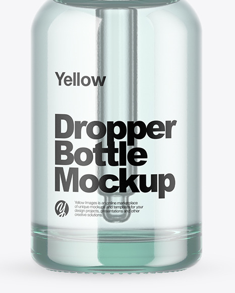 Clear Glass Dropper Bottle Mockup