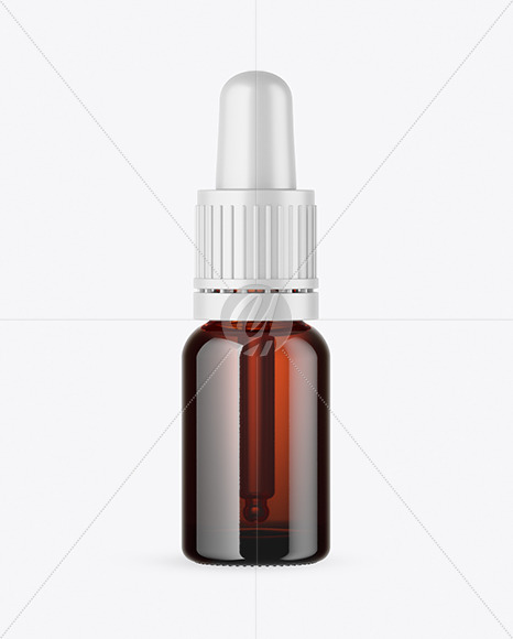 Amber Glass Dropper Bottle Mockup