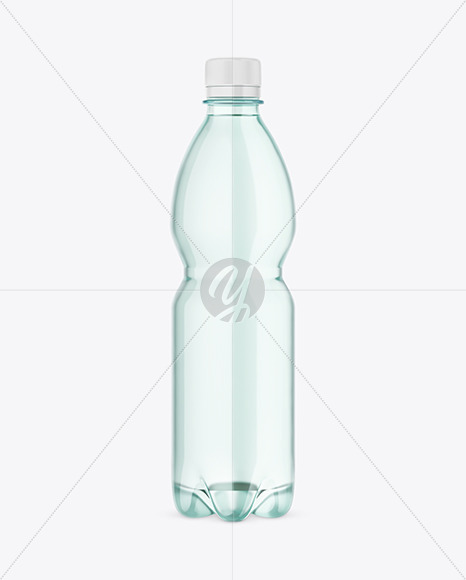 Green Plastic Water Bottle Mockup