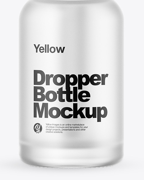 Frosted Glass Dropper Bottle Mockup