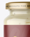 Clear Glass Jar with Tartar Sauce Mockup