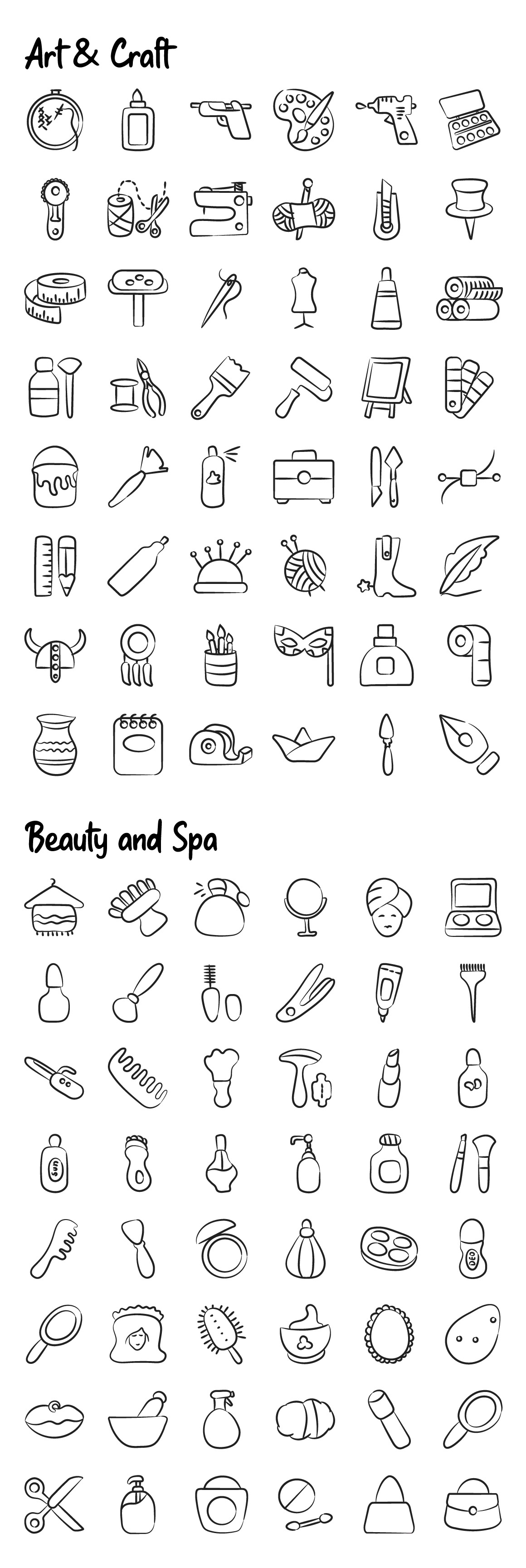 1100+ Flat Hand Drawn Icons