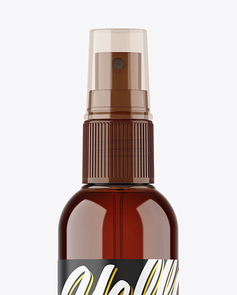 Amber Spray Bottle Mockup