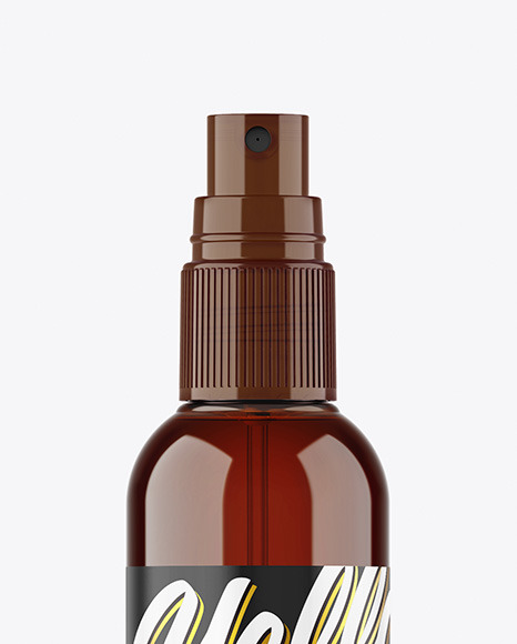 Amber Spray Bottle Mockup