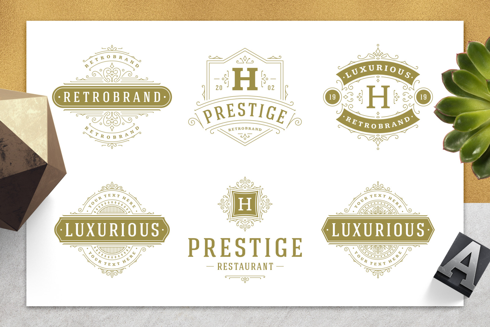 36 Luxury Ornament Logos