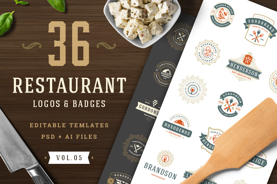 36 Restaurant Logos and Badges 36 Restaurant Logos and Badges