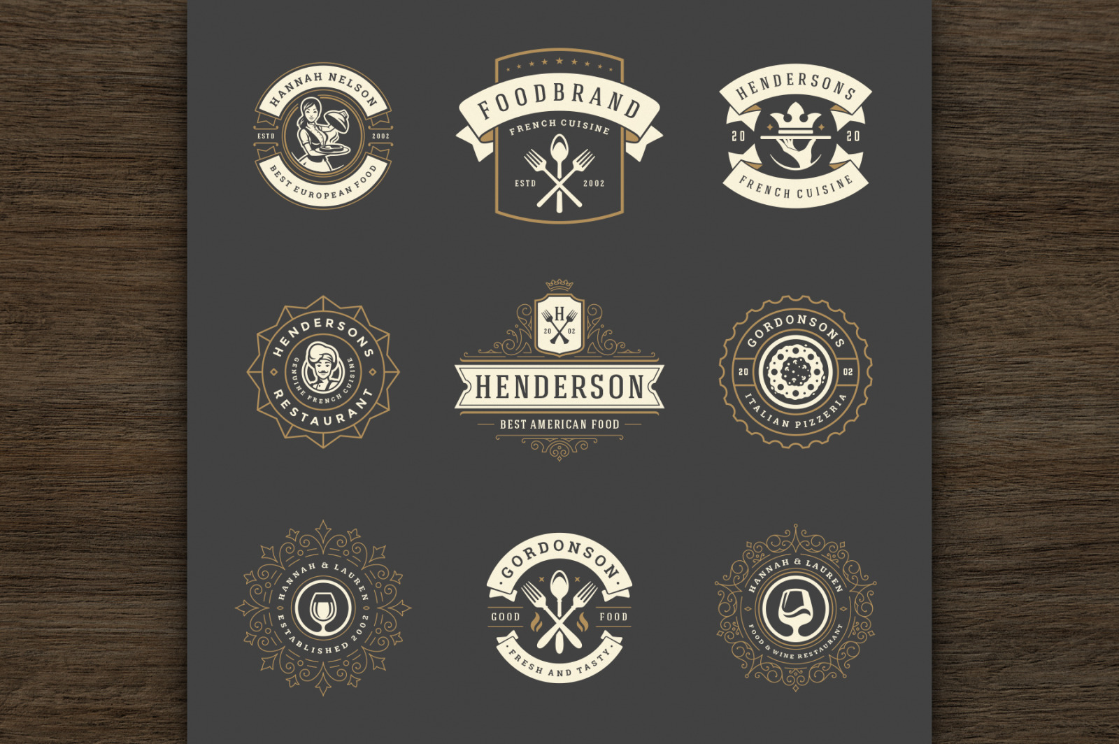 36 Restaurant Logos and Badges 36 Restaurant Logos and Badges