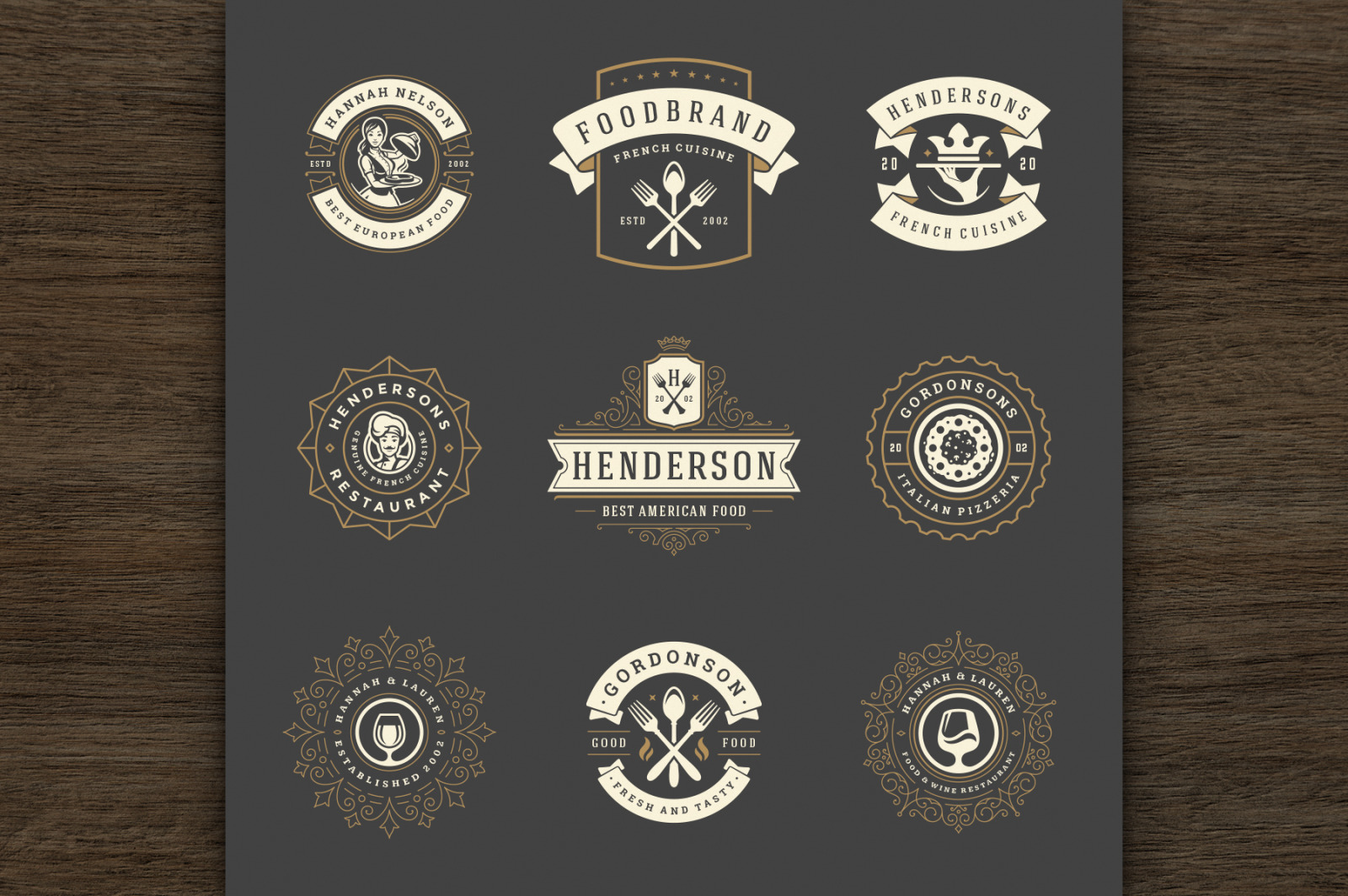 36 Restaurant Logos and Badges