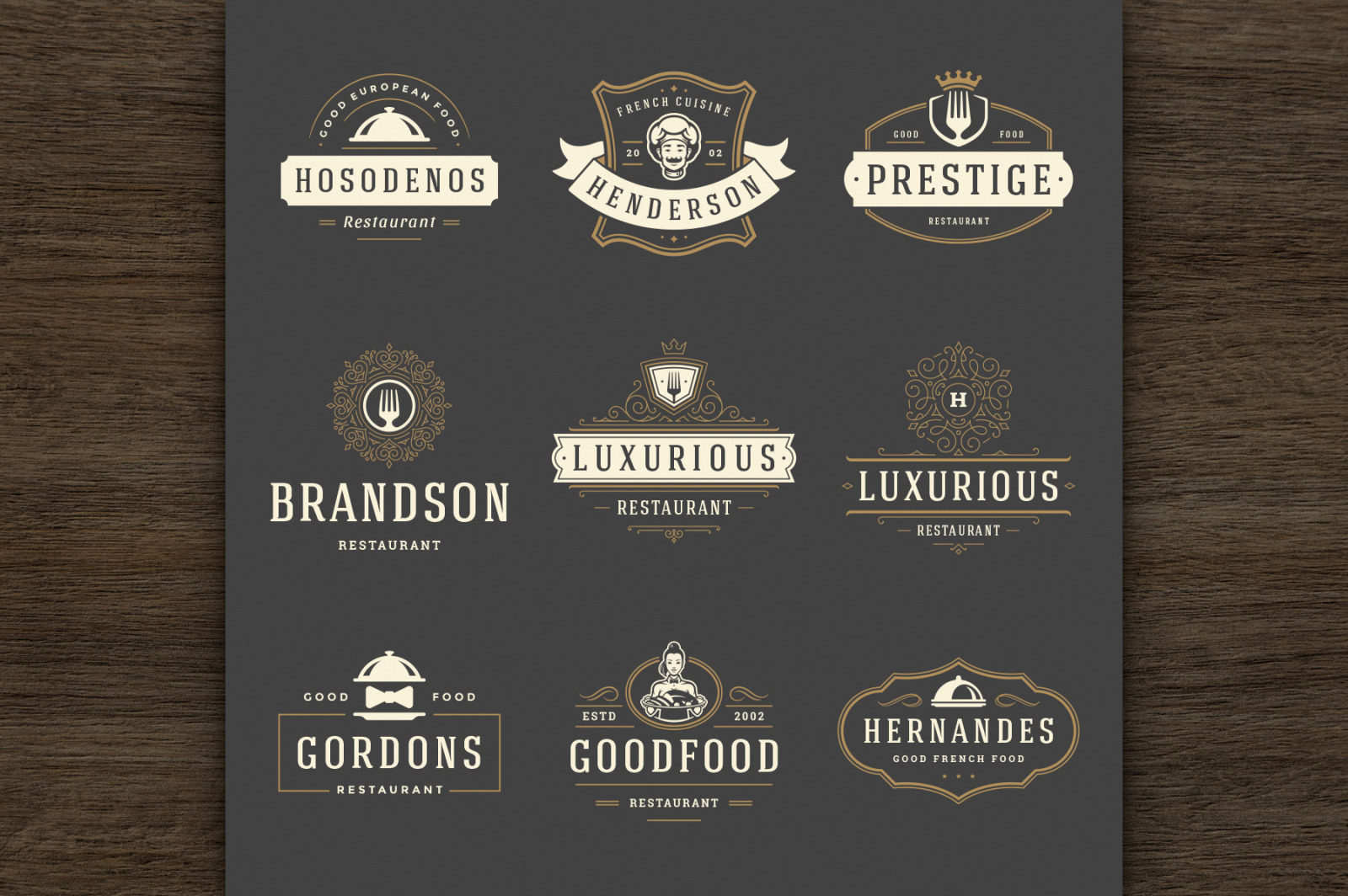 36 Restaurant Logos and Badges 36 Restaurant Logos and Badges