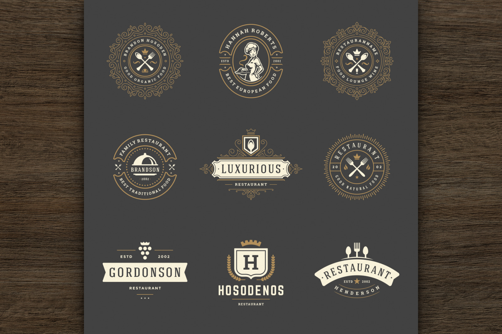 36 Restaurant Logos and Badges