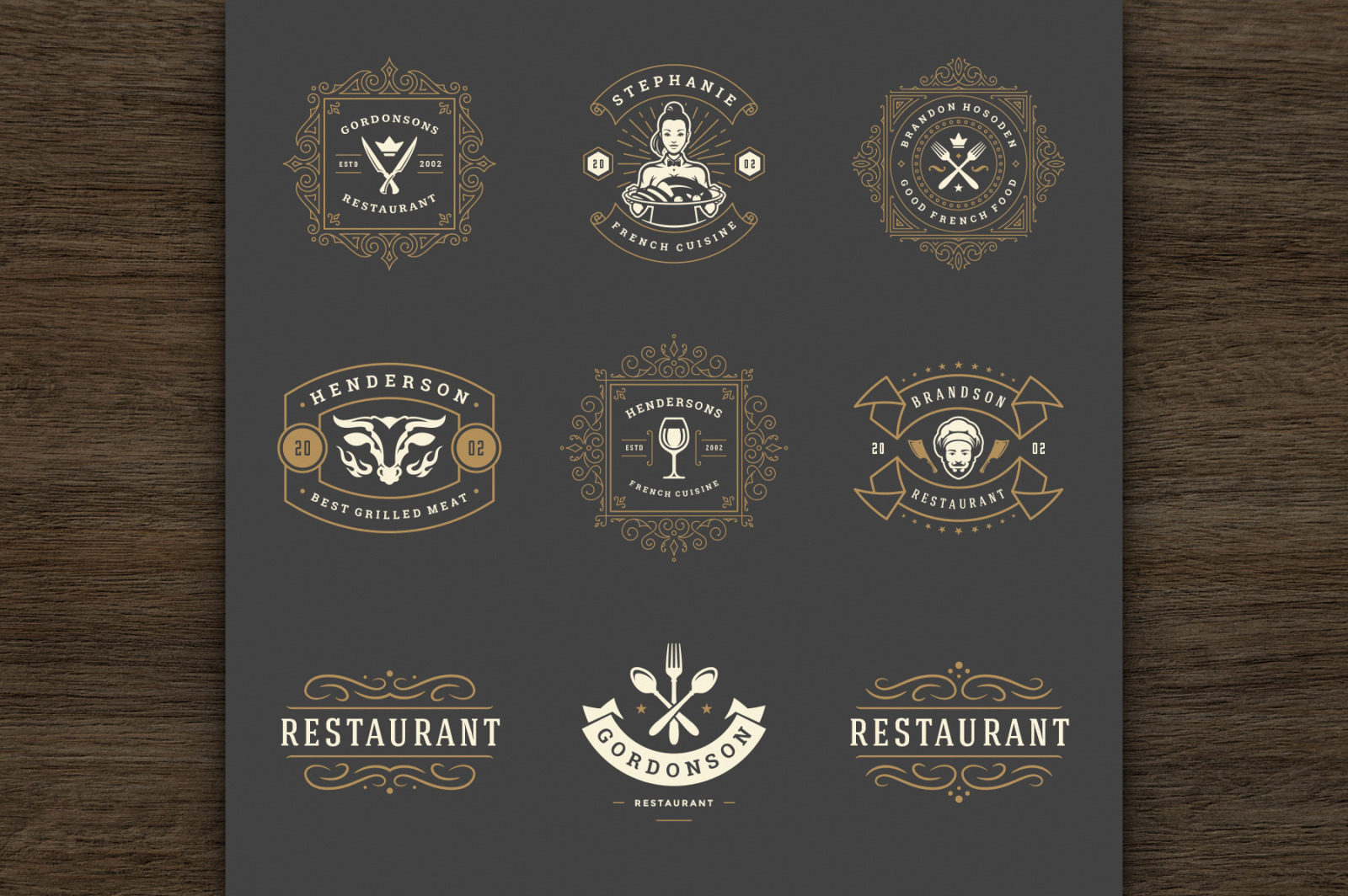36 Restaurant Logos and Badges 36 Restaurant Logos and Badges