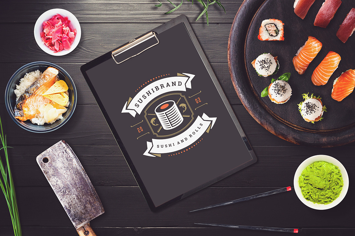 18 Sushi Bar Logos and Badges 18 Sushi Bar Logos and Badges