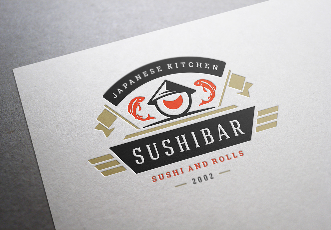 18 Sushi Bar Logos and Badges