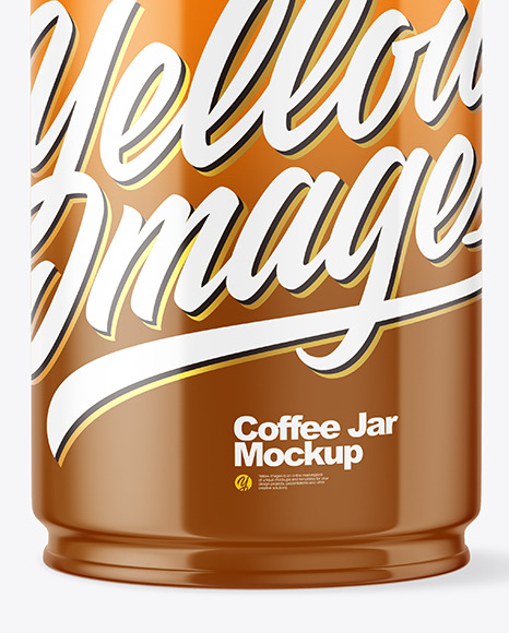 Glossy Coffee Jar Mockup