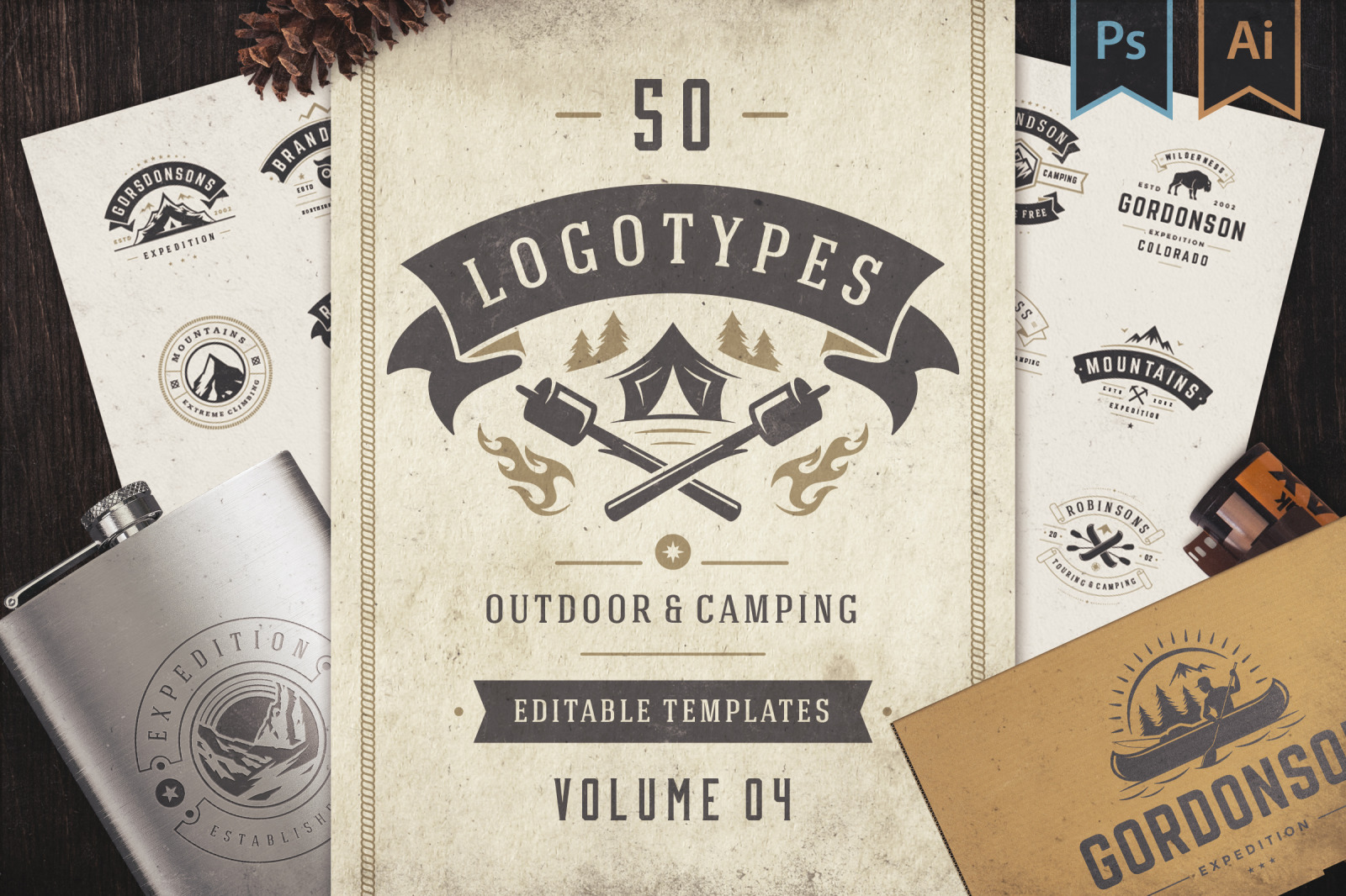 50 Outdoor logos and badges